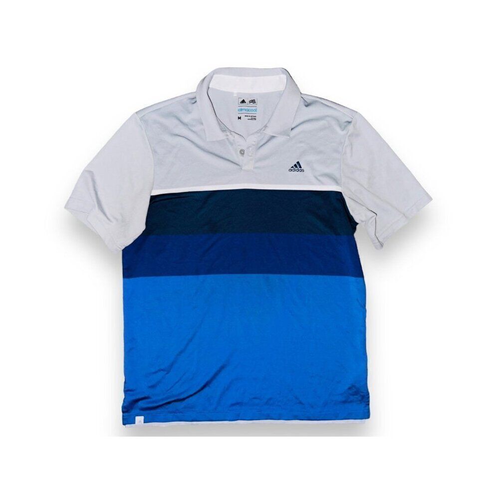 FB1 Adidas Climacool 3-Stripes Shoulder Polo Men's Golf Medium Shirt Top